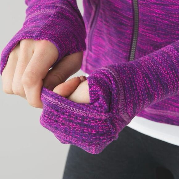 LULULEMON Diamond Jacquard Space Dye Purple Pink Hustle In Your Bustle Jacket 4 - Picture 16 of 16